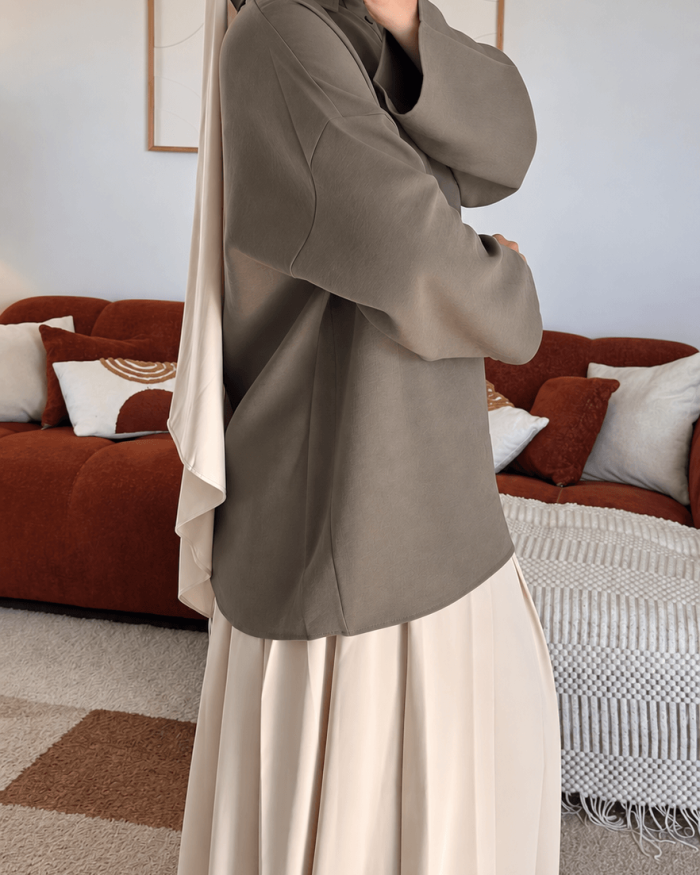 Alternative view of Polo oversize Milan | Taupe/Kaki