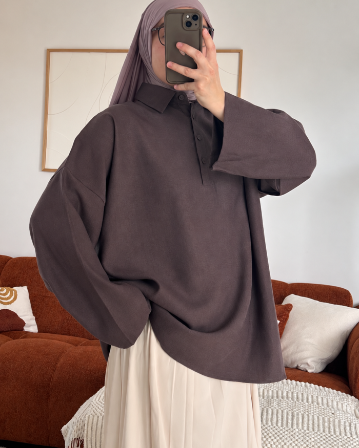 Alternative view of Polo oversize Milan | Prune