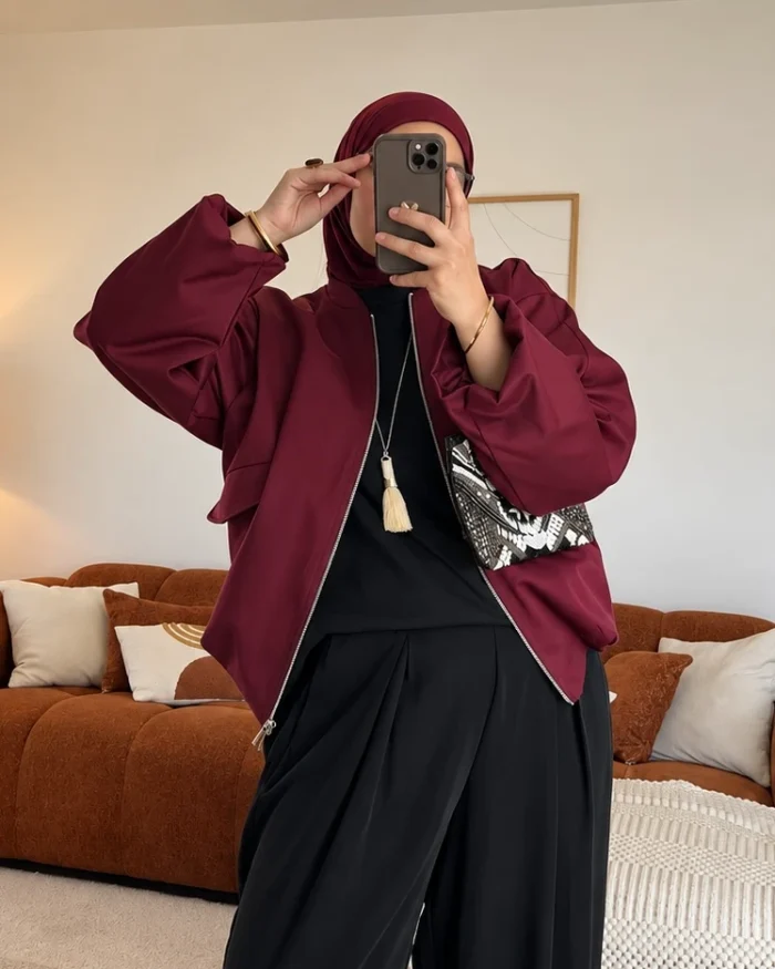 Veste bomber | Burgundy