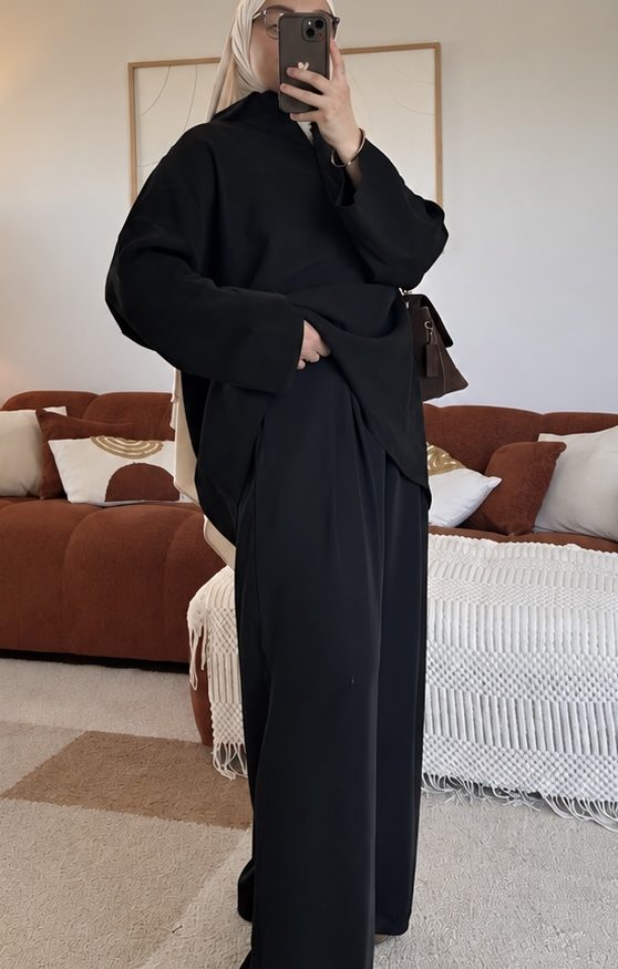Pantalon chic fluide | Noir – Image 3