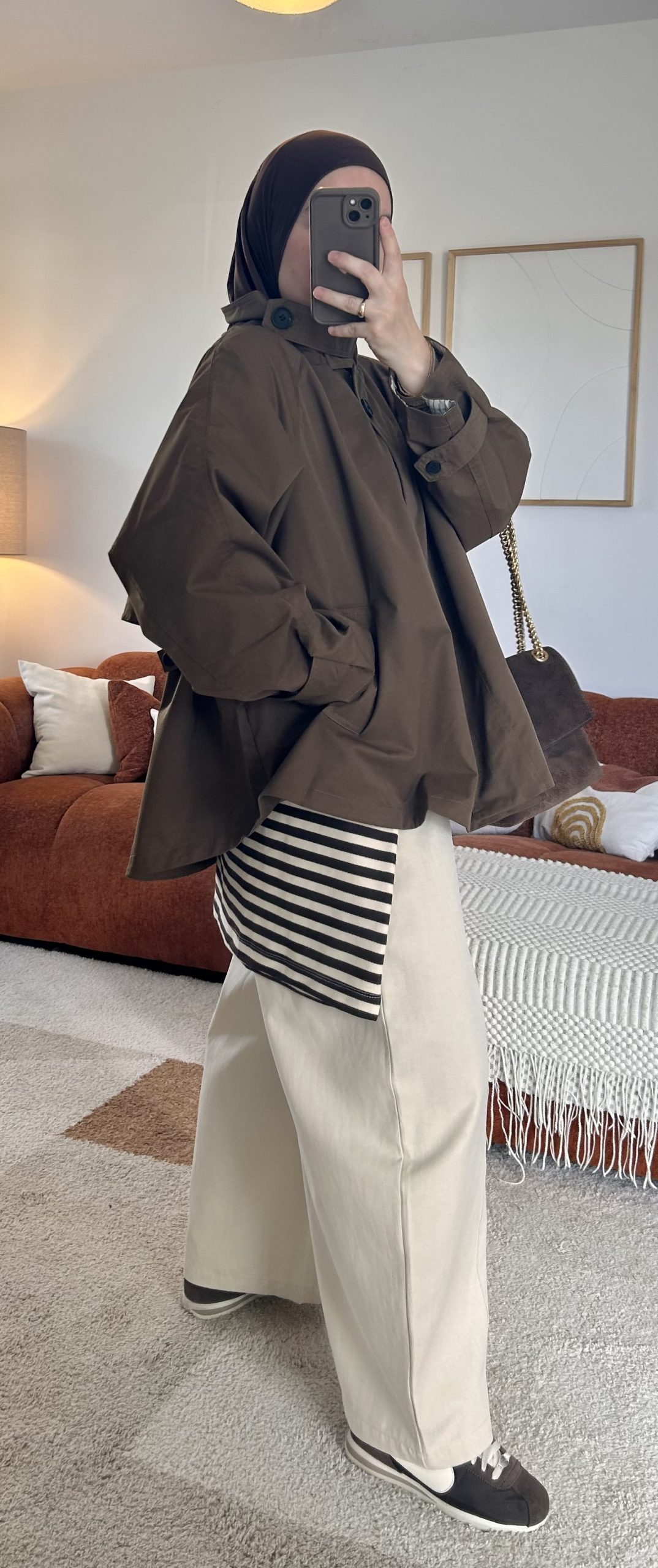Trench tendance à col montant | Marron – Image 4