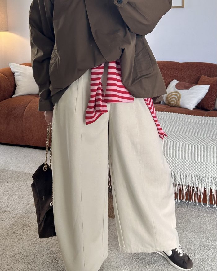 Pantalon barrel | Beige