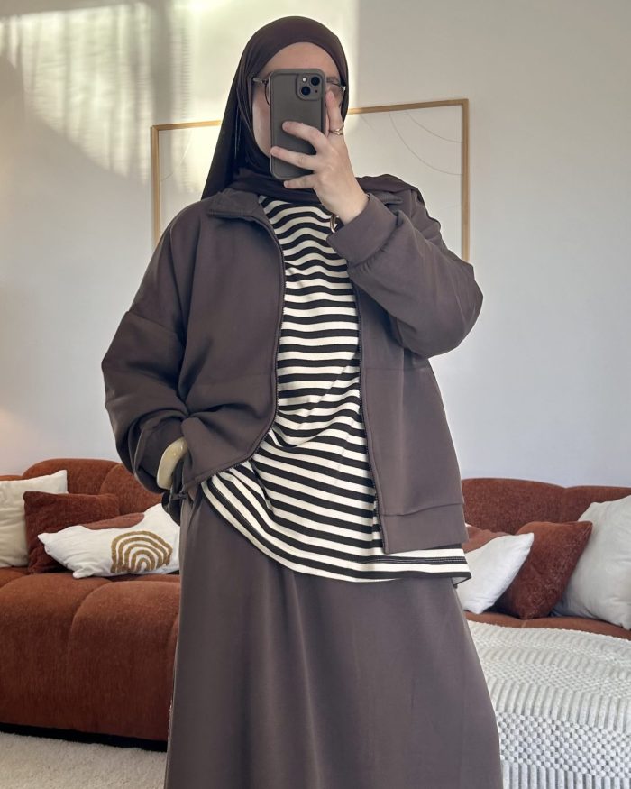 Ensemble Sportwear jupe | marron