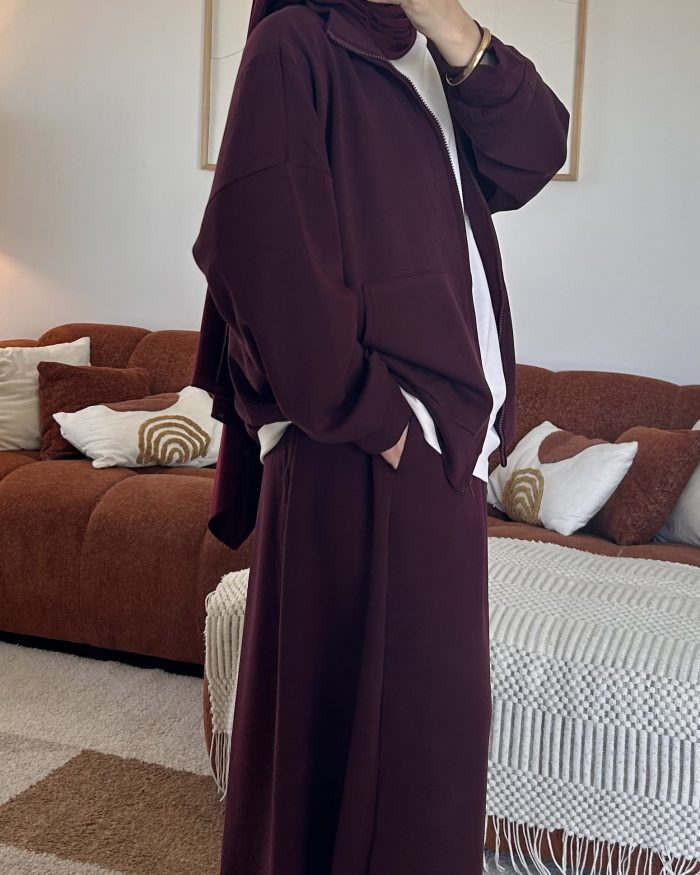 Ensemble Sportwear jupe | Burgundy – Image 3