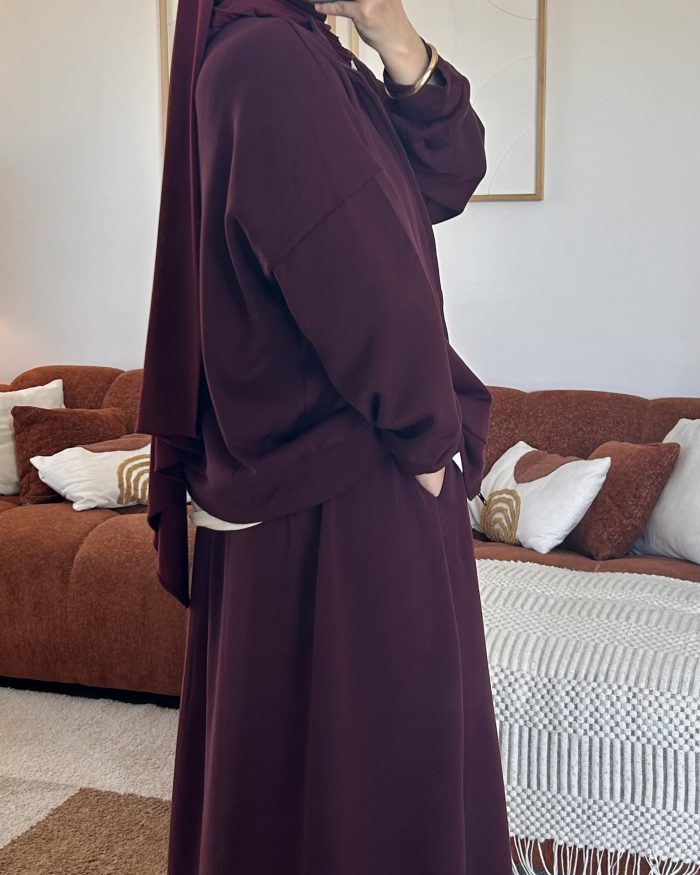 Ensemble Sportwear jupe | Burgundy – Image 4