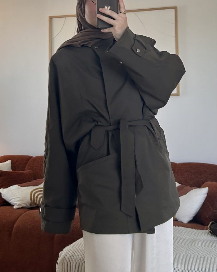 Trench mi long Oversize | Taupe