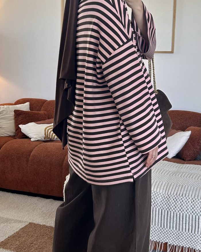 T-shirt marinière | Marron & Rose – Image 3