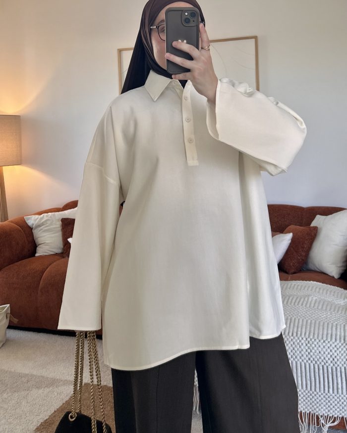 Polo oversize Milan | Blanc