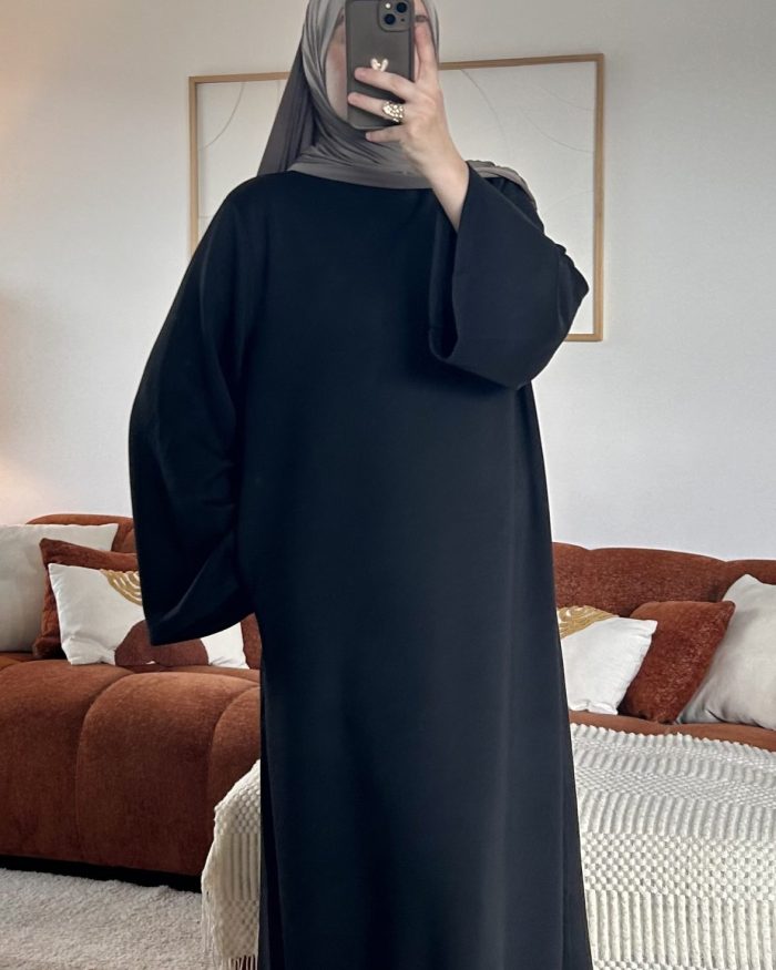 Abaya col haut Sayana | Noire