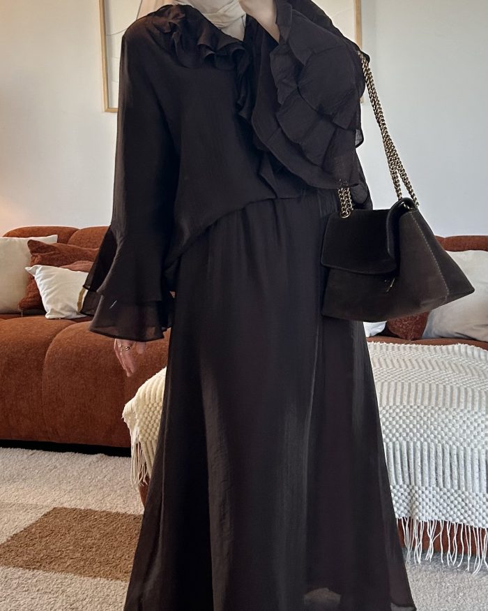 Ensemble Jupe Alya | Marron foncé – Image 2