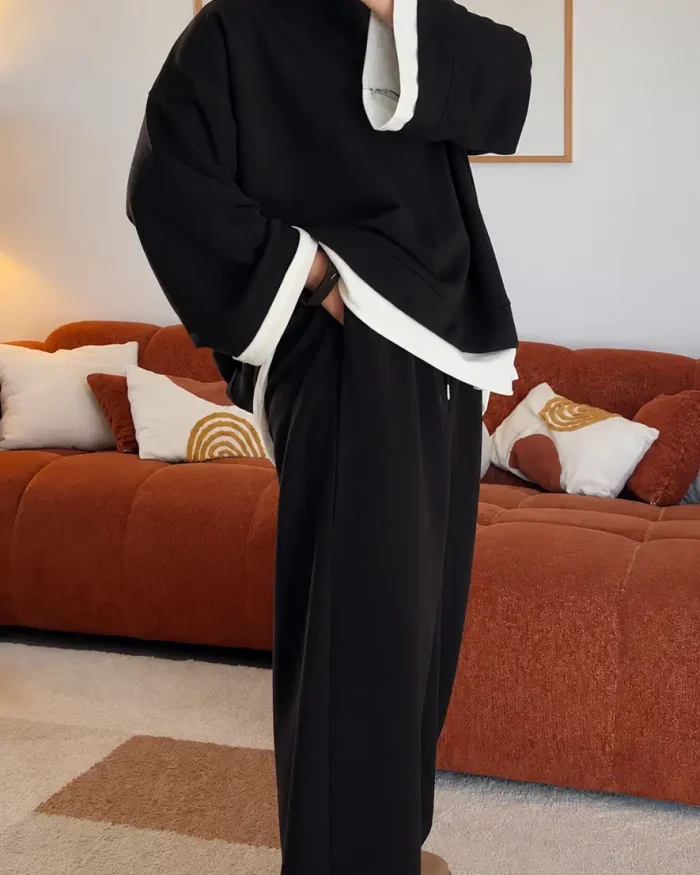 Alternative view of Pantalon jogger à jambes barrel | Marron