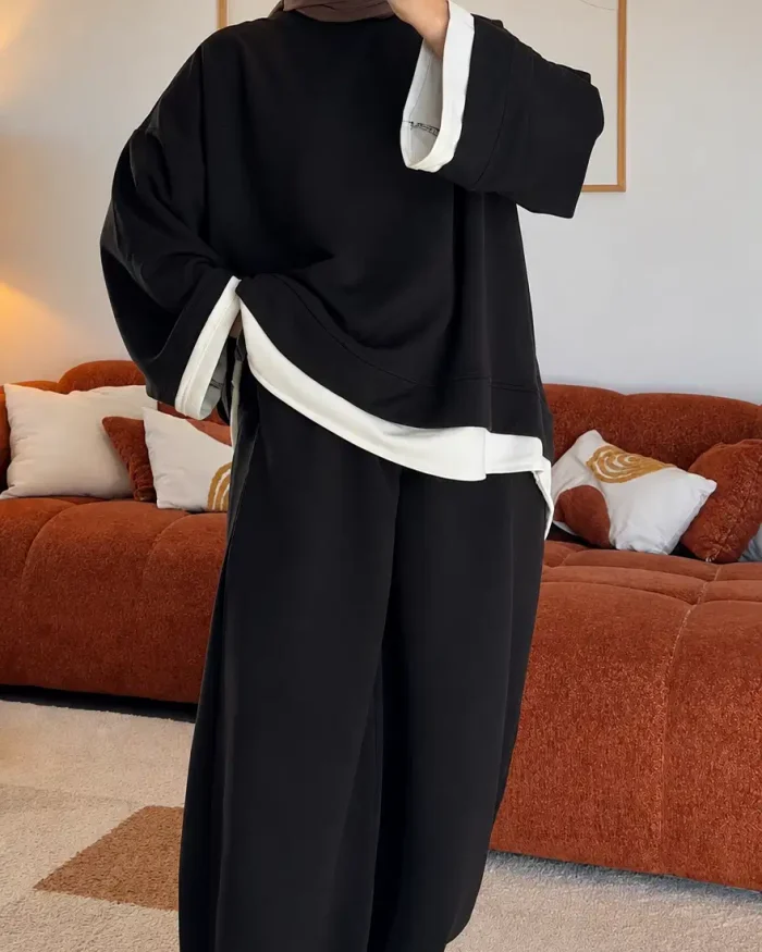 Pantalon jogger à jambes barrel | Marron – Image 3