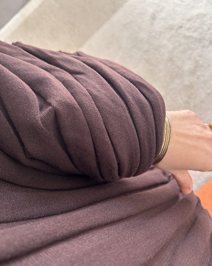 Alternative view of Pull oversize à manches chauve-souris | marron